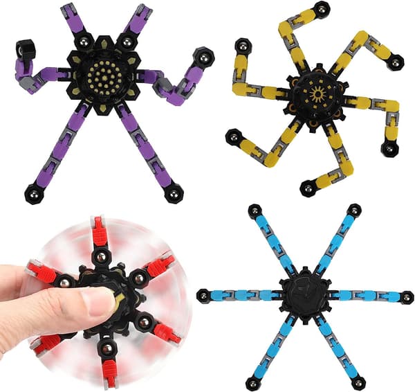 4-pak transformérbare fidget spinner fidget legetøj, transformerende