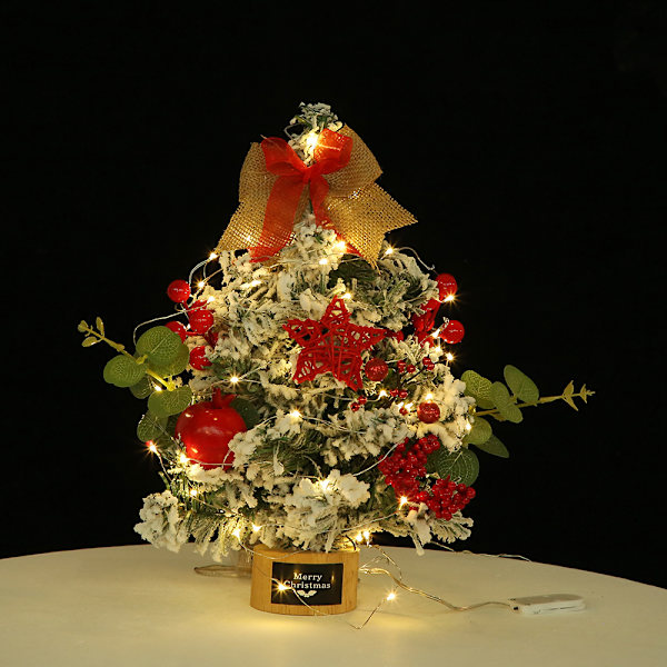 Guld mini juletræ 30cm simulation skrivebordsplante kontor dekorationer julepynt