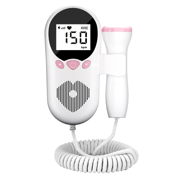Opdateret model Home Fetal Doppler, Baby Pocket Heartbeat Doppler Heart Monitor til graviditet og Test Clear，3MHz Ultrasound Baby Heart Rate Detect