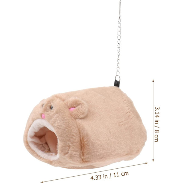 3 varma vinterhamstersängar - sött litet husdjurshus, varm hängbur, grottbädd, bur för små djur, liten marsvin 11*8 cm