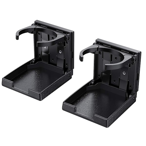 2 STK Universal Justerbar Sammenklappelig Kopholder Sort Bil Drikkeholder Dåser Vandtæt Plastikholder Bærbar 5-7,5 cm Diameter til Bil Lastbil Båd