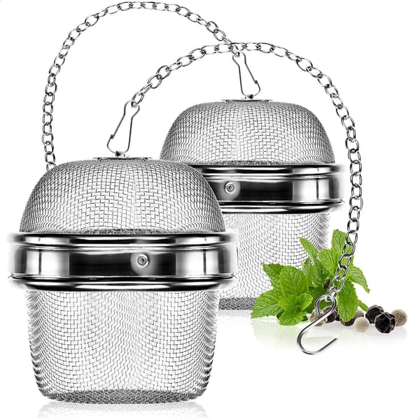 2X Tesil i rustfritt stål - Teinfuser for løs te og krydder - Teinfusere