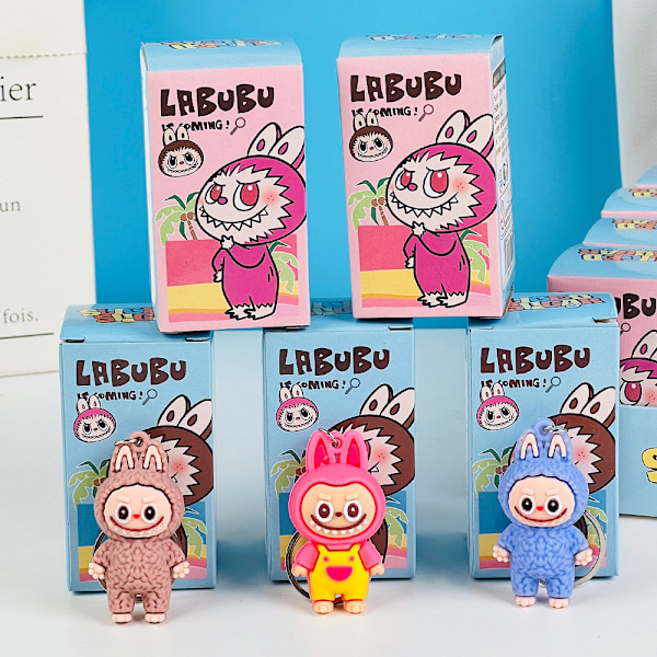 24 ST Labubu Capybara av hög kvalitet Utsökt och moderiktigt litet föremål Nyckelring Blind Box Tecknade figurer Barngåva