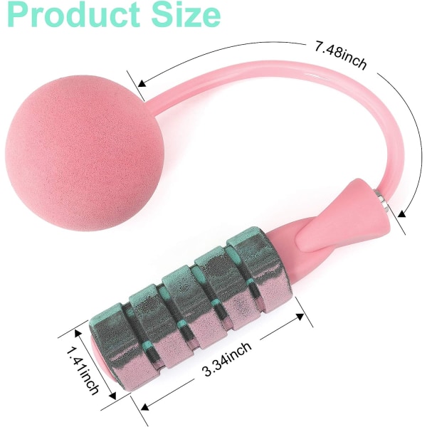 1 Pink Trænings Rebfrit Sjippetov til Fitness, Justerbart Vægtet Trådløst Sjippetov til Mænd Kvinder Børn