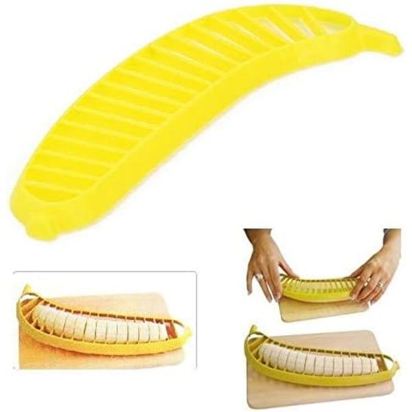 Banan Slicer - Frukt Slicer - Slicer - Plast - Banan - Frukt - Cutter - Slicer - Kök - Frukt - Färg Random - Hem - Tillbehör
