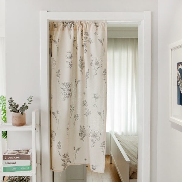 1 Stycke Skiss Blomma Tryck Dörrgardin Modern Enkel Hängande C