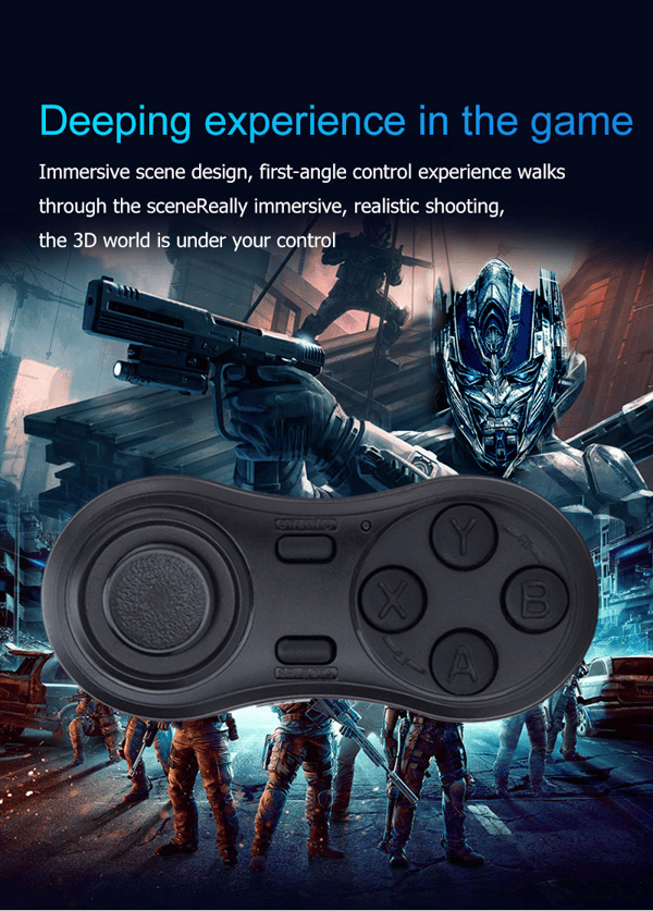 Bærbar Mini Bluetooth Kontroller Kompatibel VR Kontroller PC Gamepad Joystick Fjernkontroll Fjernkontroll Gamepad for Android/iOS/PC