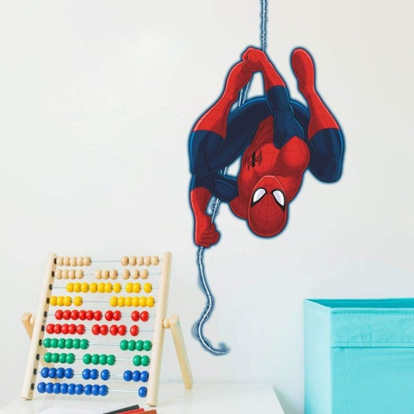 3D-effektklistermärken Rumsdekor Dekoration Självhäftande väggdekal Jätte omplacerbar Spiderman-barnväggklistermärke