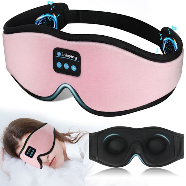 3D Bluetooth Sovemaske Sæt Lysblokerende memoryskum