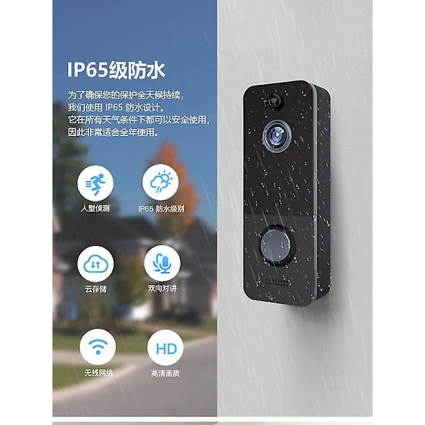 Intelligent videodörrklocka 720p trådlös wifi-fjärrstyrd hemövervakningsvideo