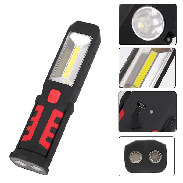 LED-arbetslampa Magnetisk ficklampa utomhuslampa 360 graders COB utomhusbelysning