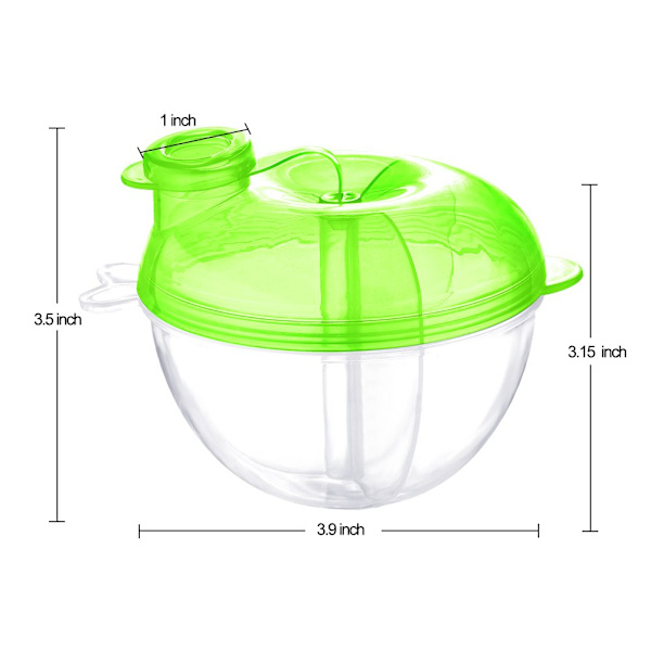 Baby Mælkepulver Formel Dispenser, Spildsikker Formel Dispenser og Snack Opbevaringsbeholder, 2 pak