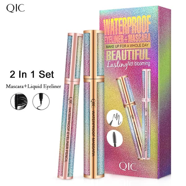 2 stk. 4d Curling Mascara 2-i-1 Makeup Øjenvippe Sort Mascara Øjenvipper Makeup Vippe Mascara Lang