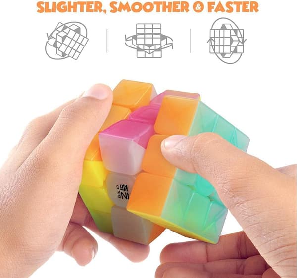 Toy Warrior W 3x3 speed cube jelly 3x3x3 magic cube puslespil transparent pink