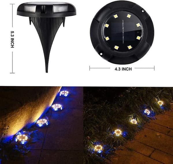 LED Solcellelamper LED Projektionslamper Farverig Roterende S