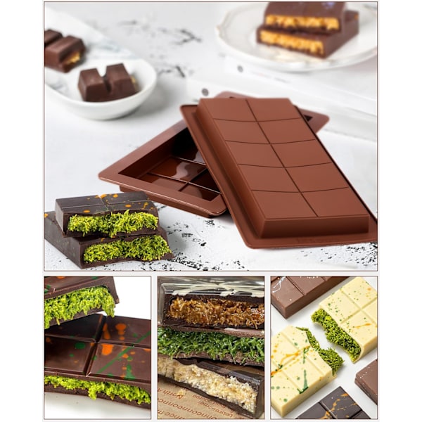 chokladform  chokladform djup, 3 stycken  chokladtavla extra djup chokladform för choklad pralin godis, för egen choklad