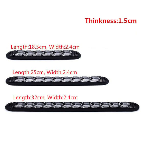 1 Par 12 LED Rød Bil DRL Flytende Stripelys Frontlys Pil Blinklys Blink