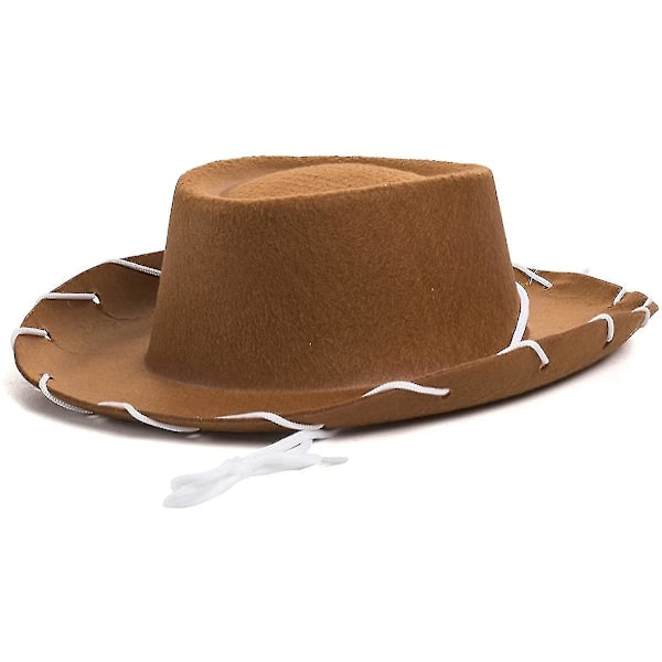 2st Cowboyhatt för barn - Brun & Röd Cowboyhattar Cowboydräkt för barn