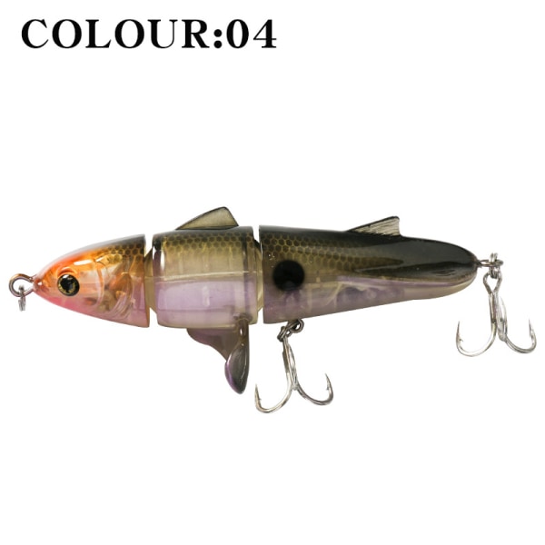 Tracteur de surface à trois sections à hélice leurre dur 11cm/24g crayon flottant en plastique luya bionic leurres (5 stycken)