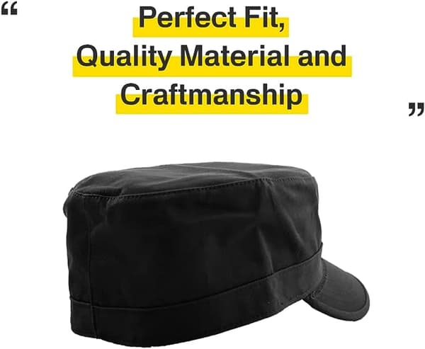 Simpel Hverdag Militær Stil Hat Flat Cap (Sort)