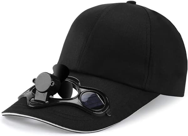 Sommar Solar Powered Kylfläkt Baseball Cap Solskyddsmössa, Solar Fläkt Cap, Blå