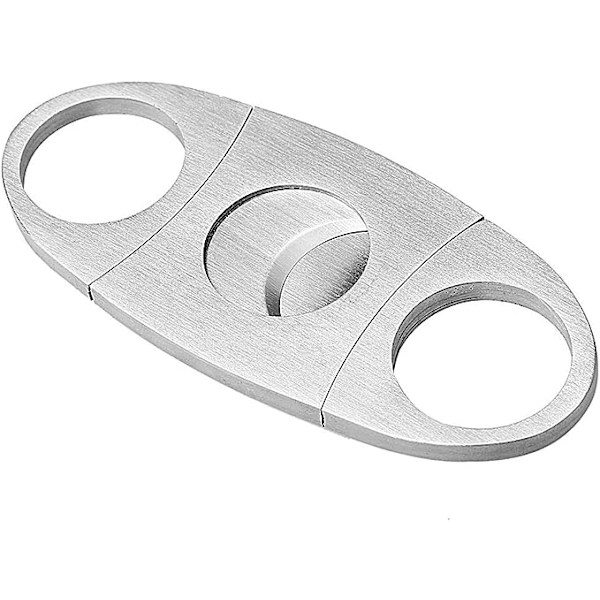 Sigarkutter, Siming Dobbel Blad Guillotine Kutter Saks Lomme Rustfritt Stål