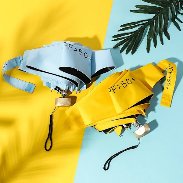 Miniparaply med UV-skydd，UV-skydd och fickor -mörk eller djup grön