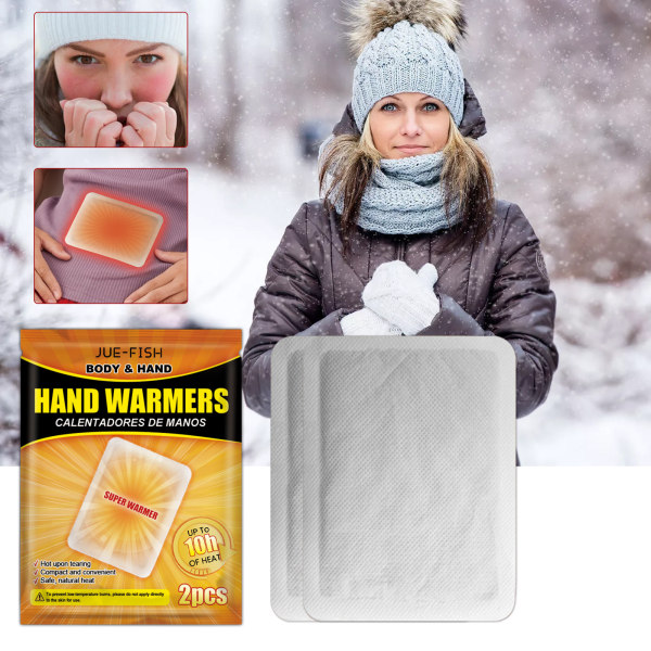 Body & Hand Super Warmers - Långvariga naturliga luktfria luftaktiverade värmare - Upp till 10 timmars värme - 6 värmare