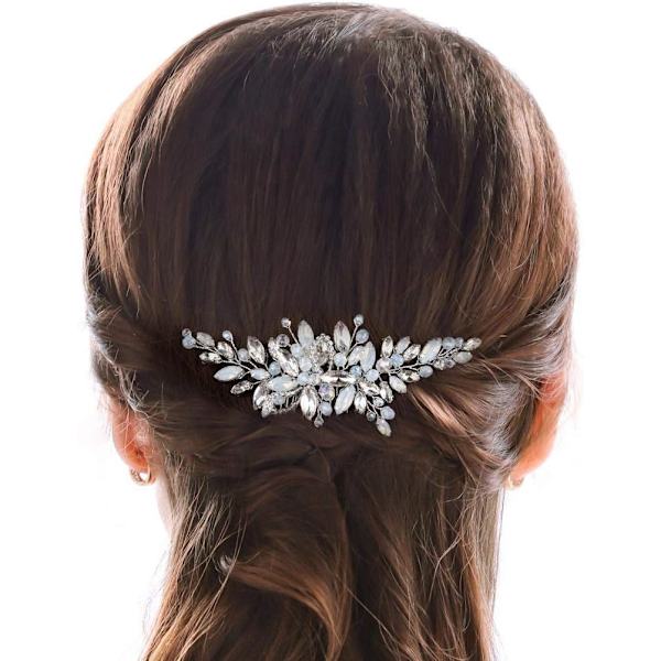 Bröllopshårkam i silver strass