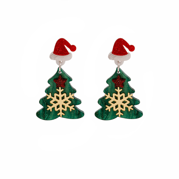 Julörhängen presenter örhängen Julgransfärg som matchar öronprydnader