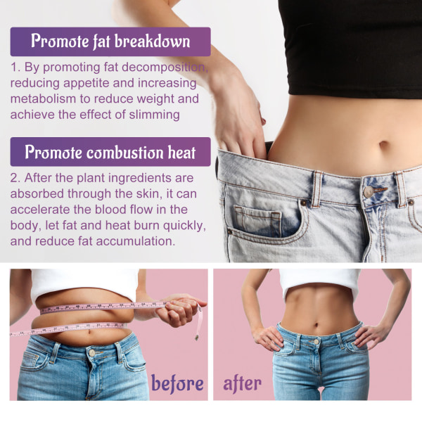 Urtebasert slankekrem Shape & Slim navleknapp patch