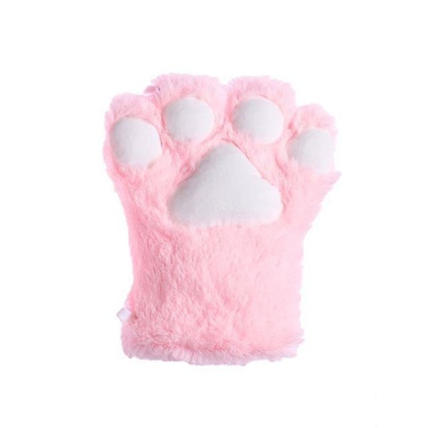 Plysch Cat Paw Cosplay Performance Props Cat Paw Handskar 2st-rosa
