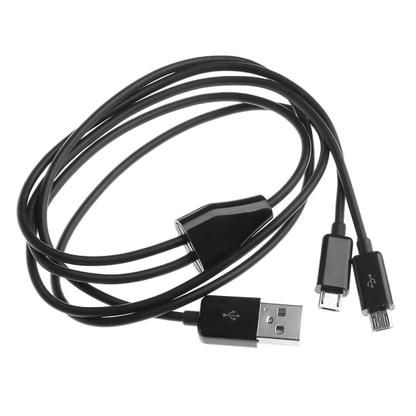 Portable USB 2.0 Typ A Hane Till Dual Micro USB Hane Splitter Y Laddningsdata