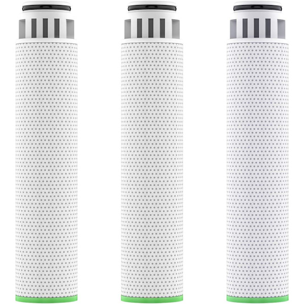 Ersättningsfilterpatron för filter, duschmunstycke, mjukar upp hårt vatten, tar bort klor och fluor, 3 stycken i 1 förpackning