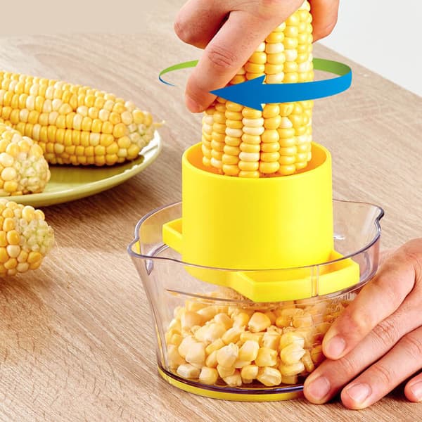 Majsavdrivare/rivjärn med halkfri fångstbas, One Size, Gul