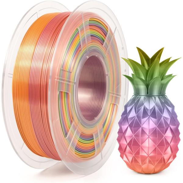 Regnbue PLA 1.75 Filament, Flerfarvet Silke Regnbue Pla 3D Printer Filament, Dimensional +/- 0.03 mm, 1KG Spole