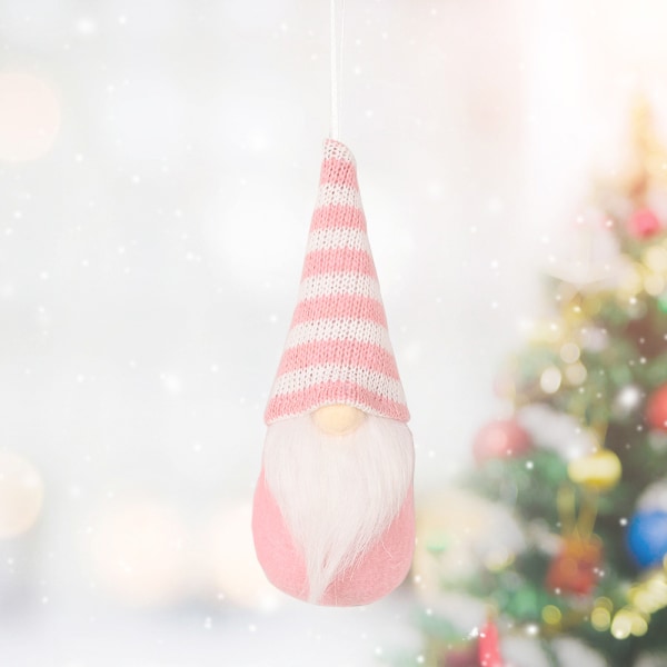 4 delar dekorationer de Noël sans visage vieil homme tricoté laine ensemble de bouteille de vin arrangemang de table de vacances dressup