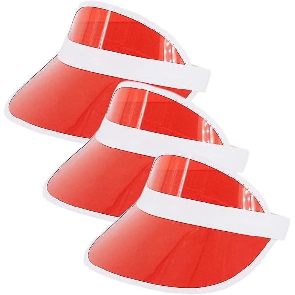 3st plast solskydd Flerfärgad Uv-skydd Hatt Cap Huvudbonad för golftenniscykel