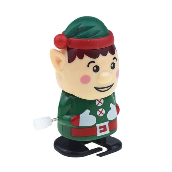 Klocka på kedja Q-version walking shaker head elf, walking elf, julklappsleksaker