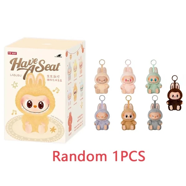 1 st POP MART andra generationen LABUBU The Monsters Etciting Macaron Plyschdockor Figur Leksaker Blind Boxes (Färg Slumpmässig)