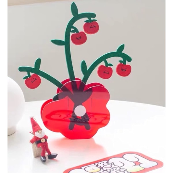 Blomvas, liten buketthållare, akrylvaser, klar vas, modern inredning för hemmakontorsbröllop (röd akrylblomma)