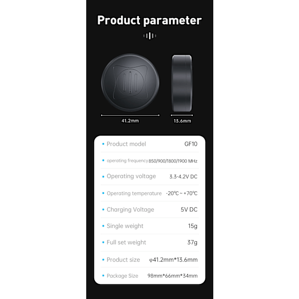 Mini GPS Tracker Realtid Bil Lastebil Kjøretøy SMS Locator GSM GPRS GF10