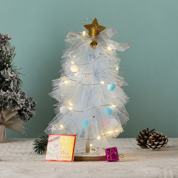 Juldekorationer Mesh självlysande julgran Gör-det-själv Materialpaket Dagis Pedagogiska leksaker Present jul(vit)