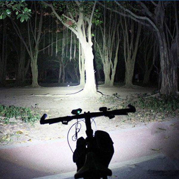 Cykelljus Stark Ljus Mountain Bike Strålkastare Tillbehör USB Uppladdningsbar Outdoor Night Bike Light