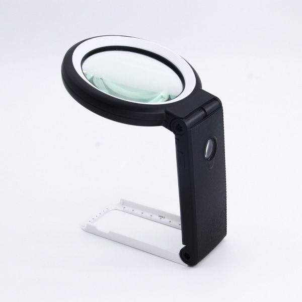 Handhållet LED-förstoringsglas multifunktionsförstoringsglas vikning med graverat 30 gånger högupplöst förstoringsglas skrivbordsförstoringsglas