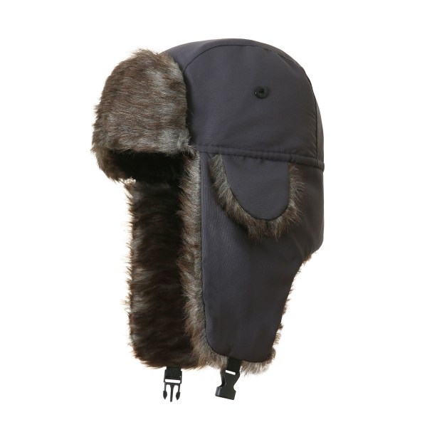 2023 Vinter varm Lei Feng hatt män och kvinnor hörselskydd förtjockad kall hatt nordost cykelhatt Förhindrande av vind och kyla （grå） gray