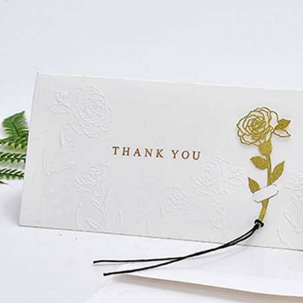 Bump Gold Rose Födelsedag Tackkort Meddelande Välsignelsekort Vikbara mors och lärares dag gratulationskort (5-pack)