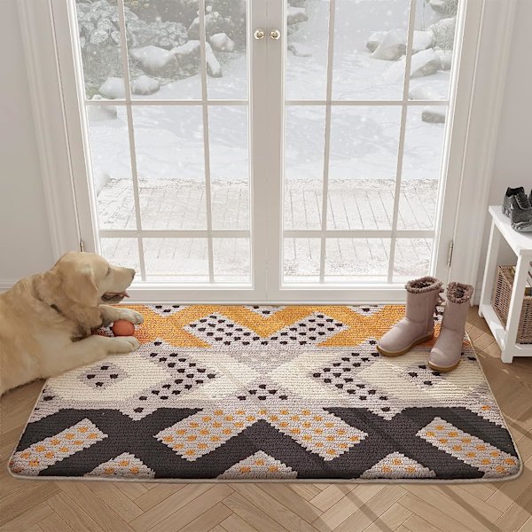 Dörrmatta inomhus, inomhus utomhus 32"x20" matta vattentät, halkfri tvättbar Absorberar snabbt fukt och står emot smutsmattor för entré