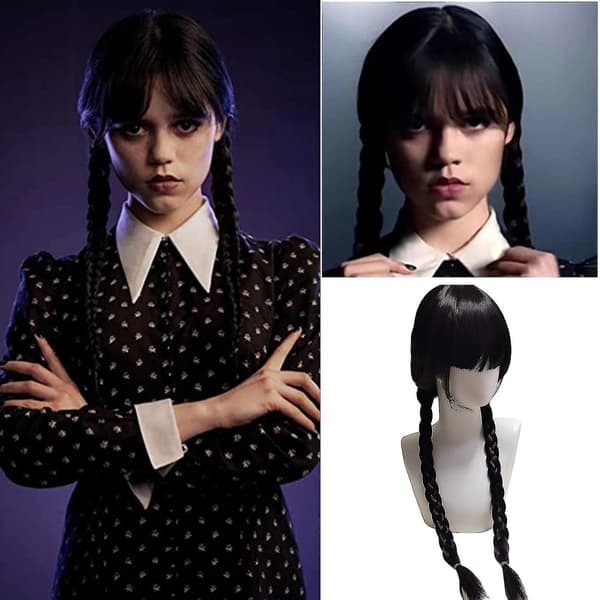 Wednesday Addams Peruk För Barn