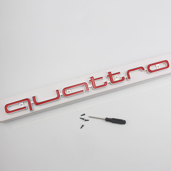 2 stk. Audi A3 A4 A6 A7 Q3 Q5 eftermonteret centergrill quattro centergrill stort 4WD mærkat